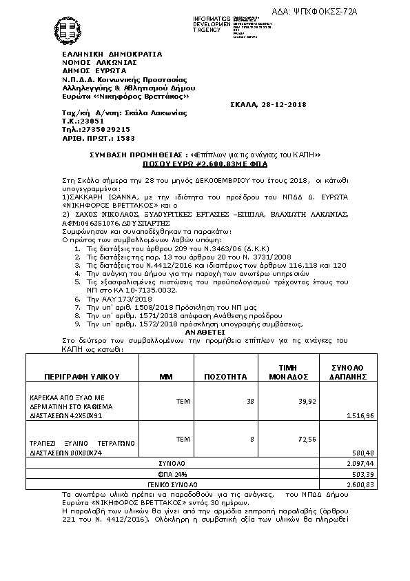 Πρώτη σελίδα του εγγράφου