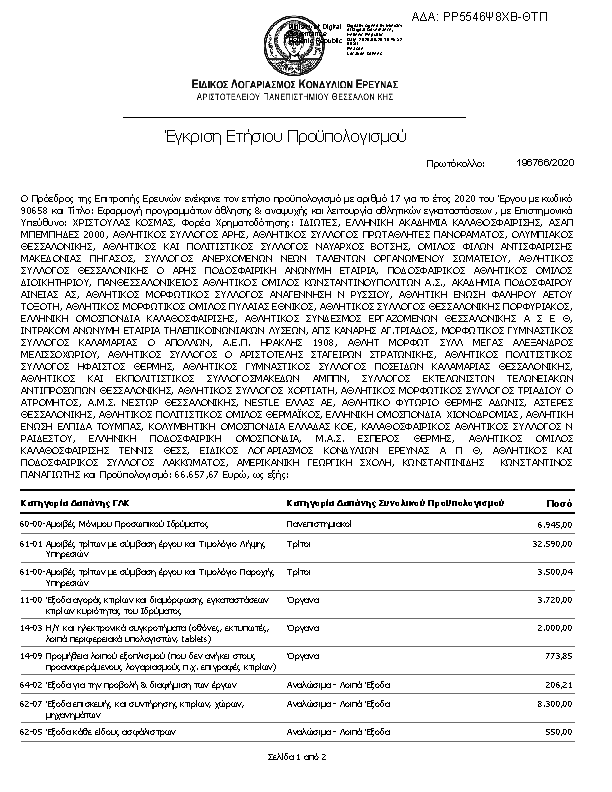 Πρώτη σελίδα του εγγράφου