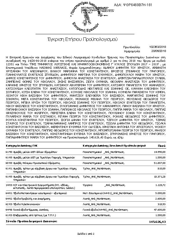 Πρώτη σελίδα του εγγράφου