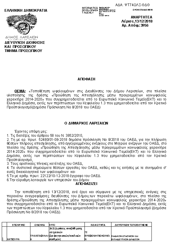 Πρώτη σελίδα του εγγράφου