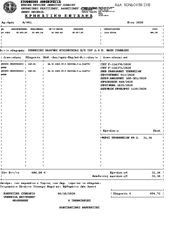 Πρώτη σελίδα του εγγράφου