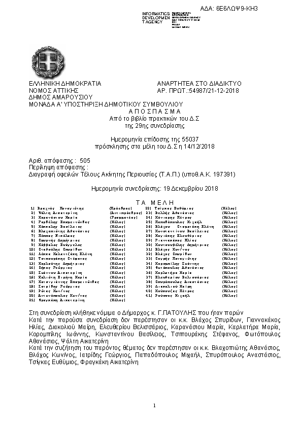 Πρώτη σελίδα του εγγράφου