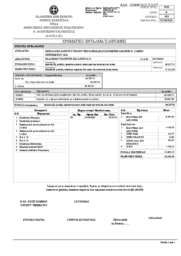 Πρώτη σελίδα του εγγράφου