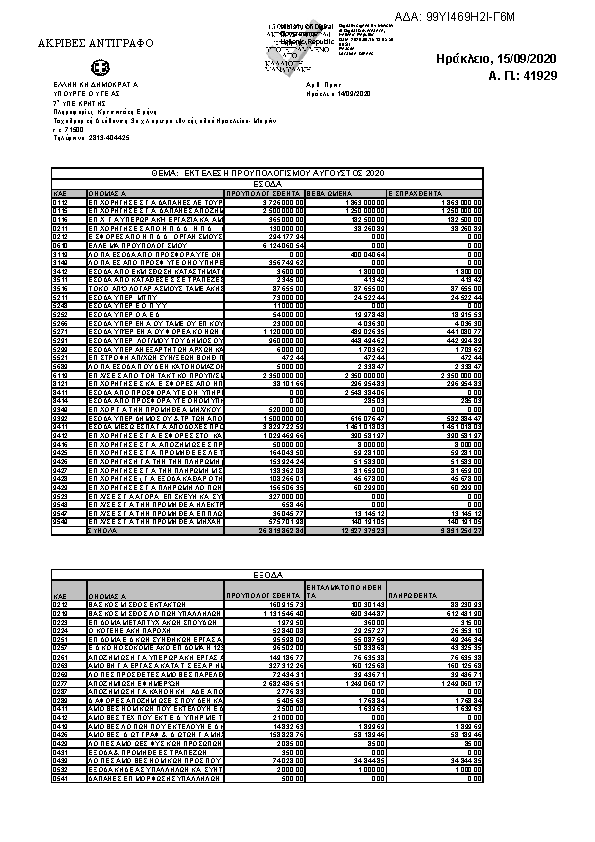 Πρώτη σελίδα του εγγράφου