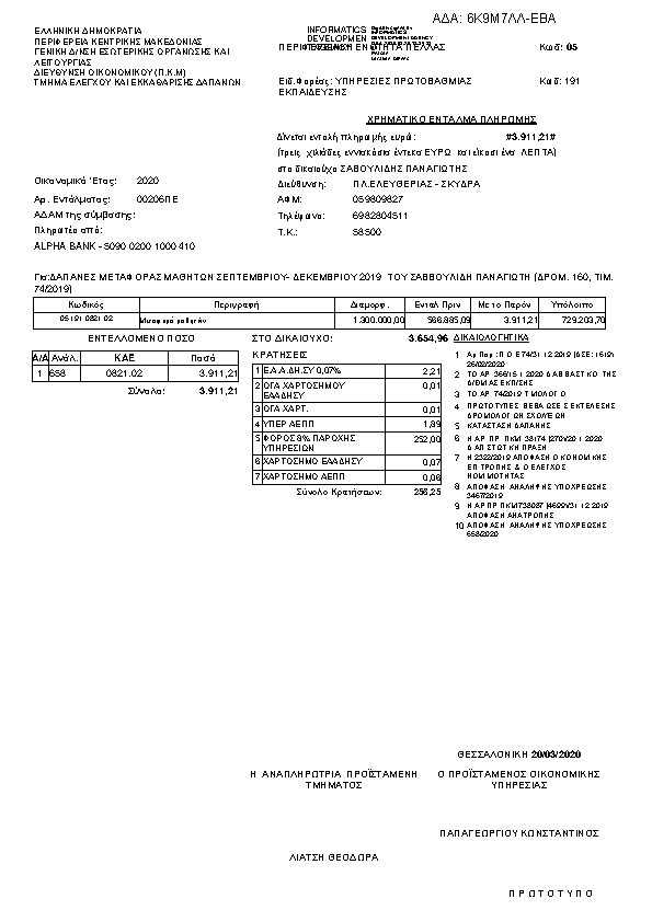 Πρώτη σελίδα του εγγράφου