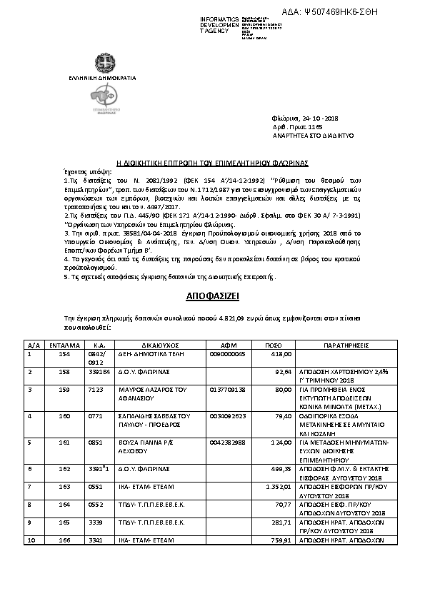 Πρώτη σελίδα του εγγράφου