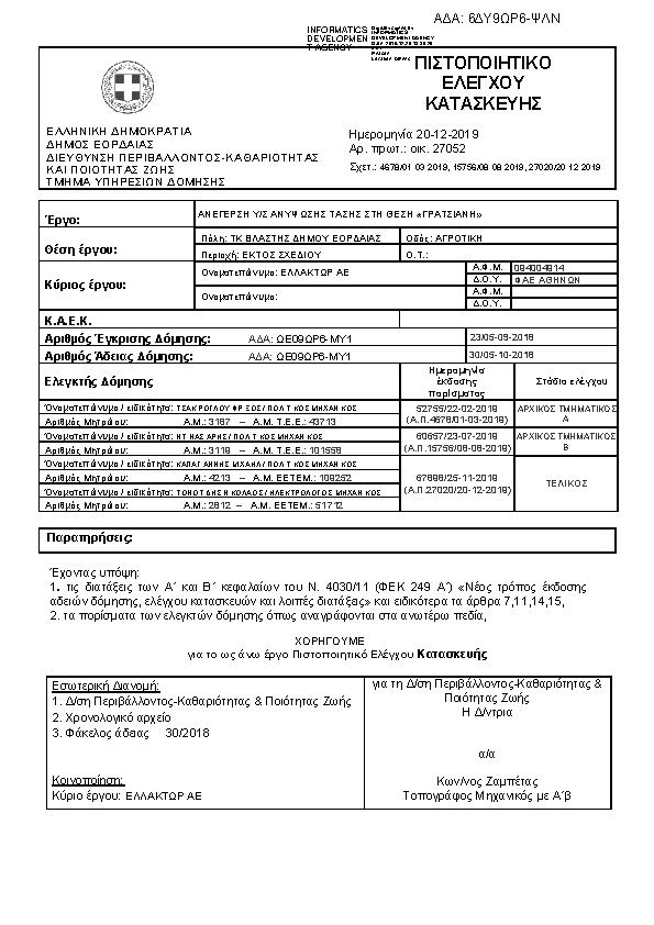 Πρώτη σελίδα του εγγράφου