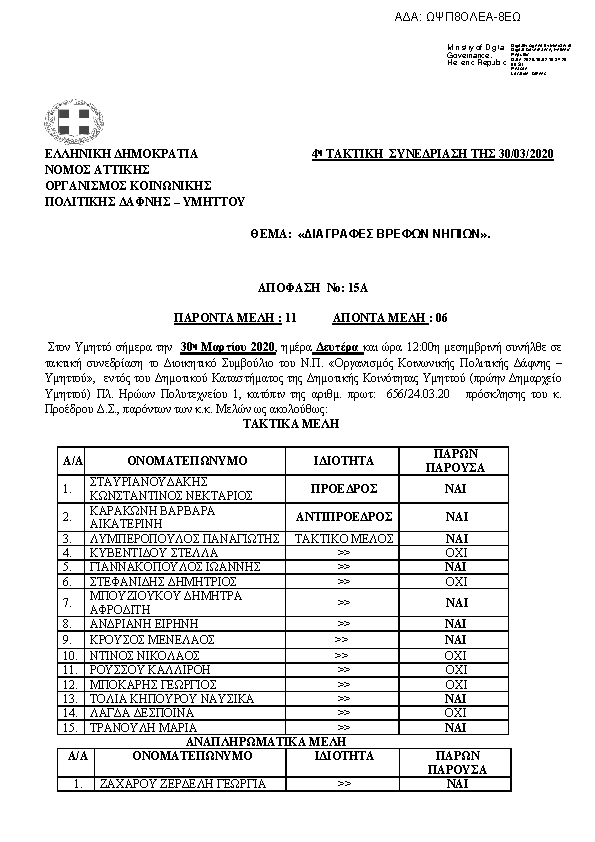 Πρώτη σελίδα του εγγράφου