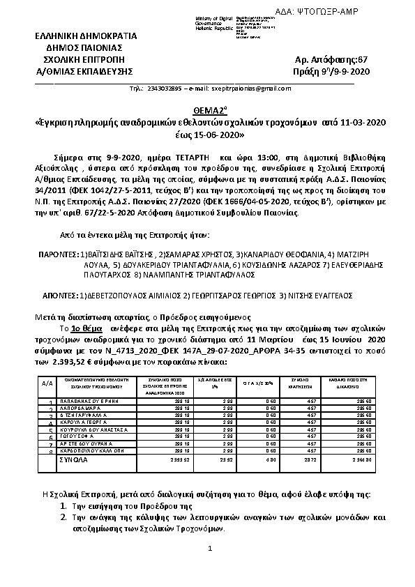 Πρώτη σελίδα του εγγράφου