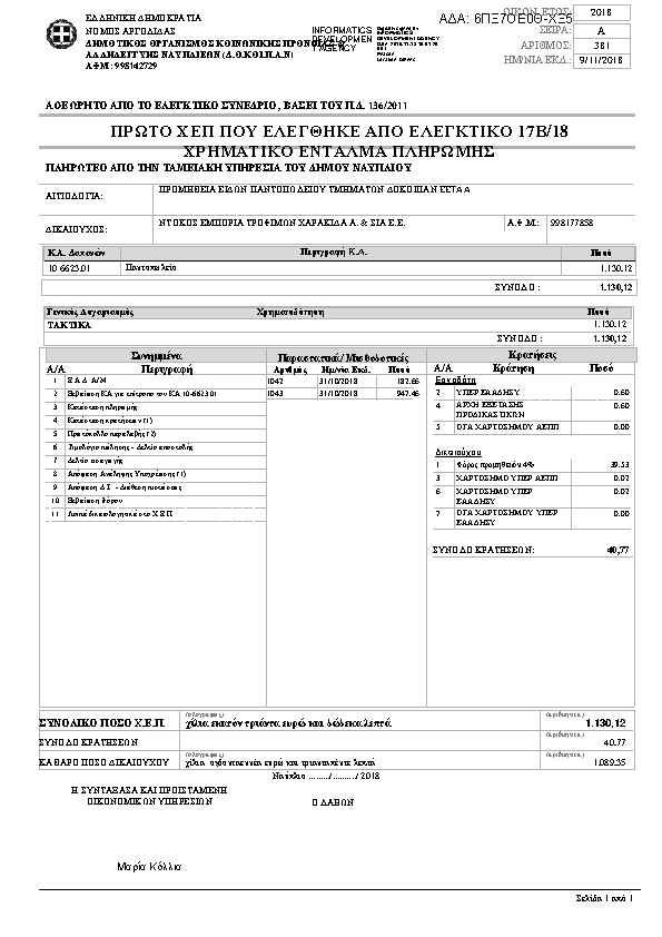 Πρώτη σελίδα του εγγράφου