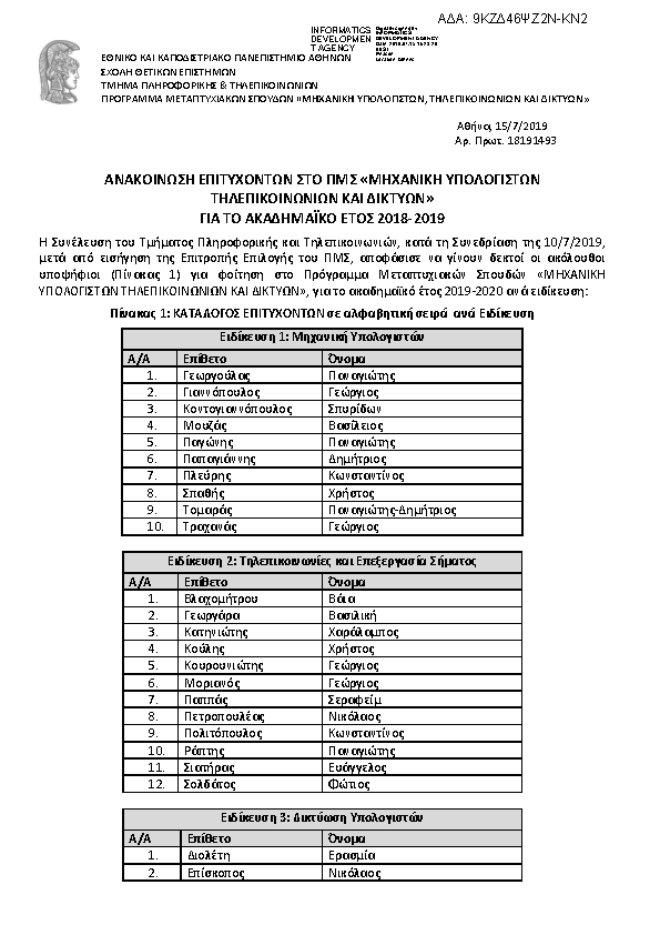 Πρώτη σελίδα του εγγράφου