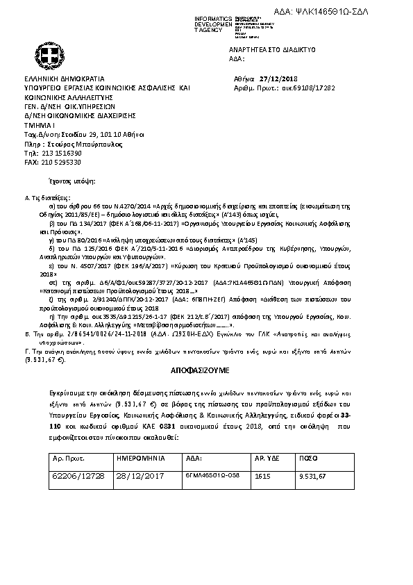 Πρώτη σελίδα του εγγράφου