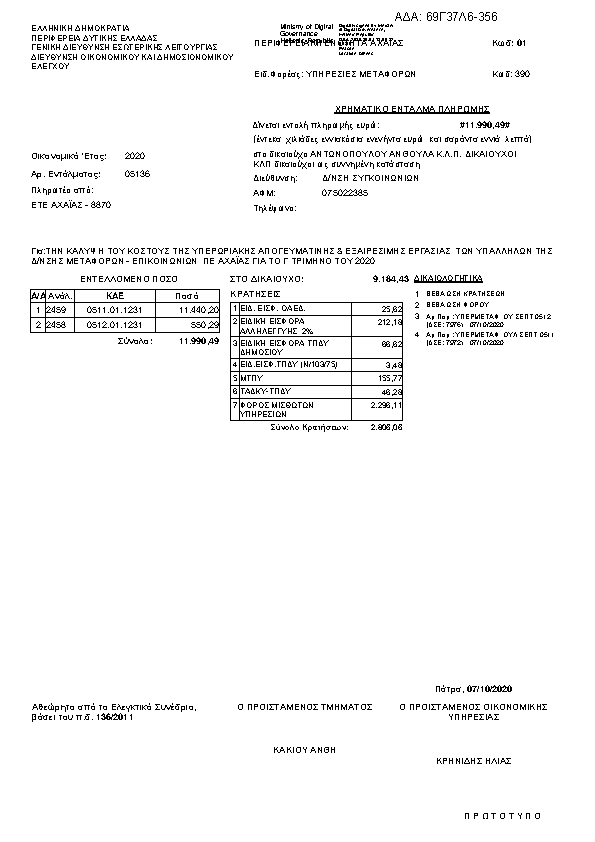 Πρώτη σελίδα του εγγράφου