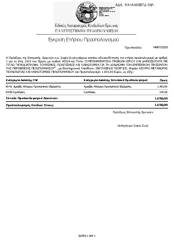 Πρώτη σελίδα του εγγράφου