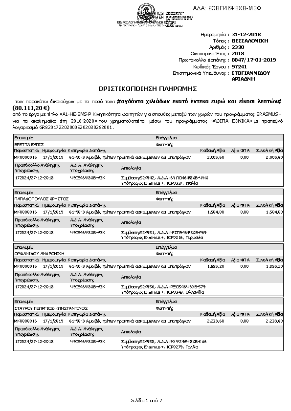 Πρώτη σελίδα του εγγράφου