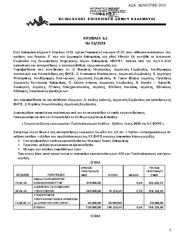 Πρώτη σελίδα του εγγράφου