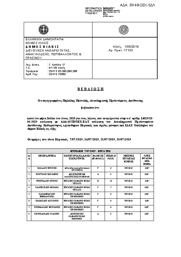 Πρώτη σελίδα του εγγράφου