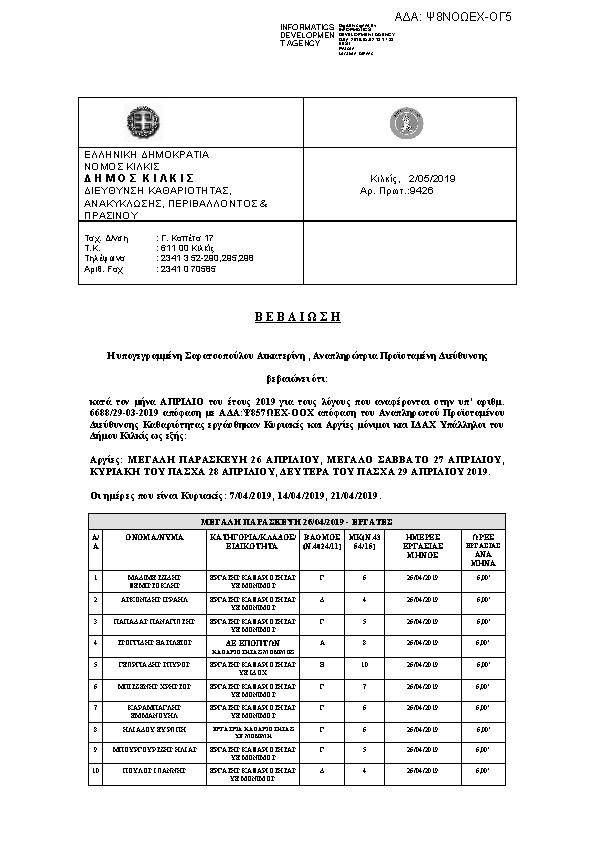 Πρώτη σελίδα του εγγράφου