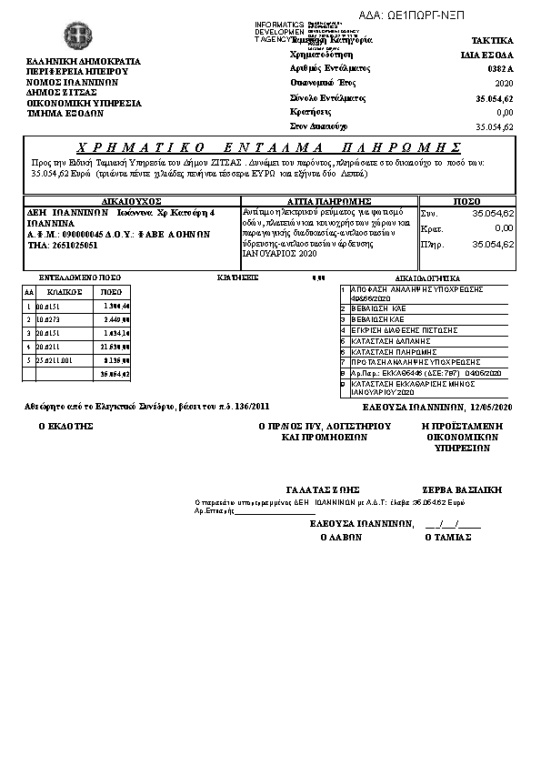 Πρώτη σελίδα του εγγράφου