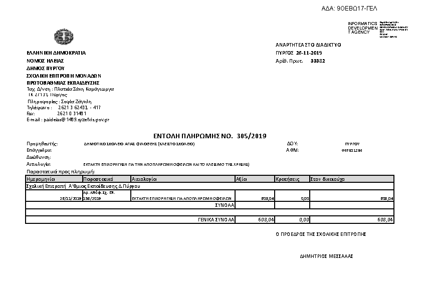 Πρώτη σελίδα του εγγράφου