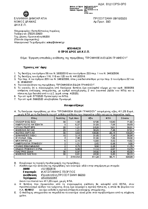 Πρώτη σελίδα του εγγράφου