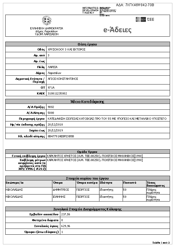 Πρώτη σελίδα του εγγράφου