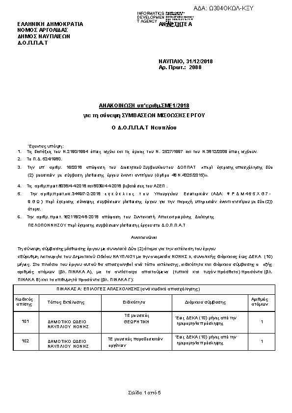 Πρώτη σελίδα του εγγράφου