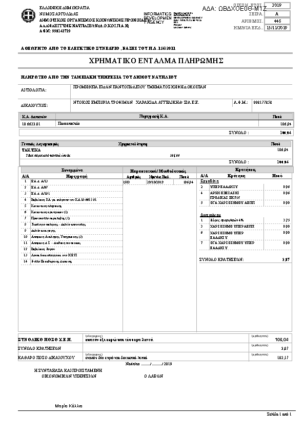 Πρώτη σελίδα του εγγράφου