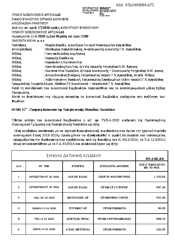 Πρώτη σελίδα του εγγράφου