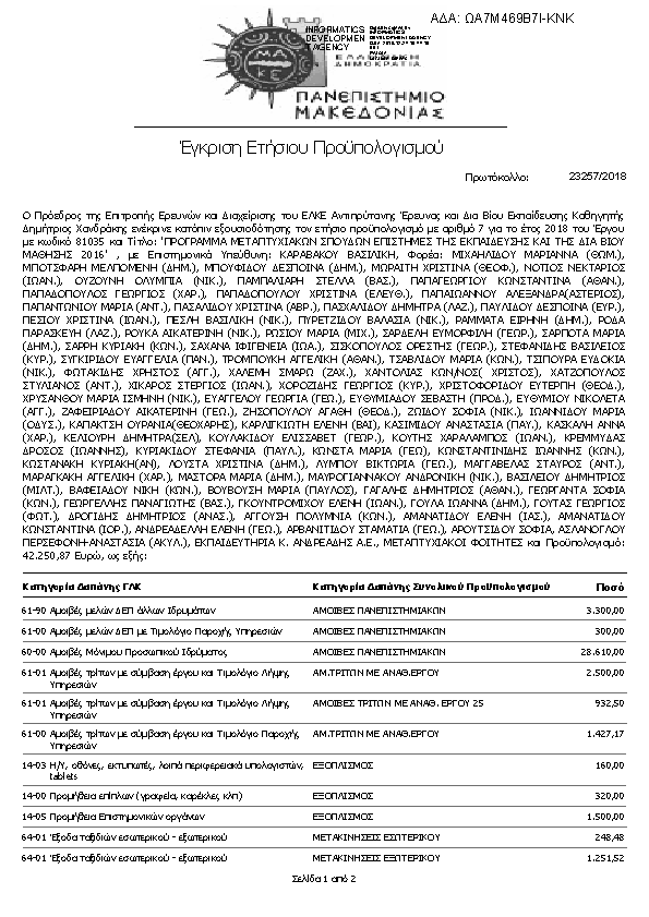 Πρώτη σελίδα του εγγράφου