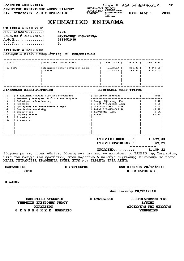 Πρώτη σελίδα του εγγράφου