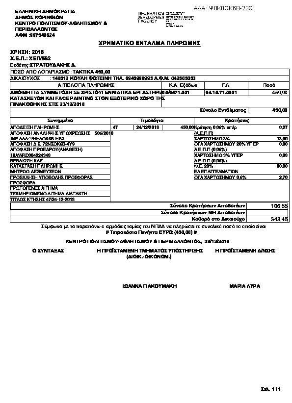 Πρώτη σελίδα του εγγράφου