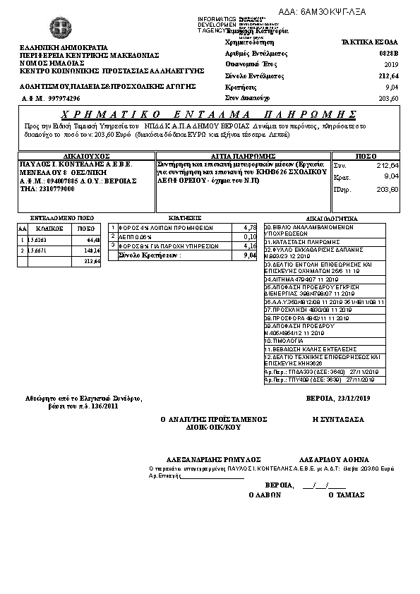 Πρώτη σελίδα του εγγράφου