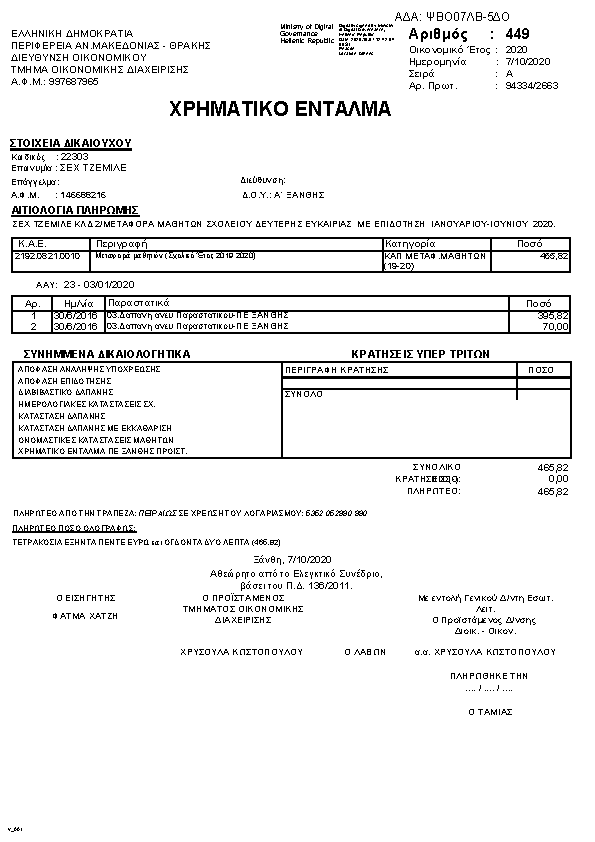 Πρώτη σελίδα του εγγράφου