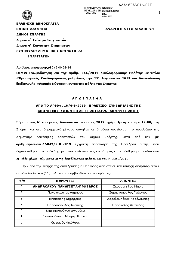 Πρώτη σελίδα του εγγράφου