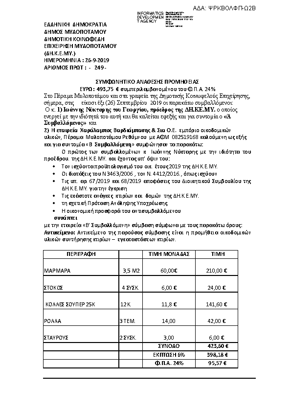 Πρώτη σελίδα του εγγράφου