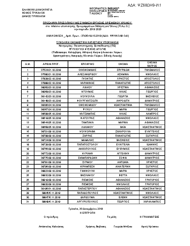 Πρώτη σελίδα του εγγράφου