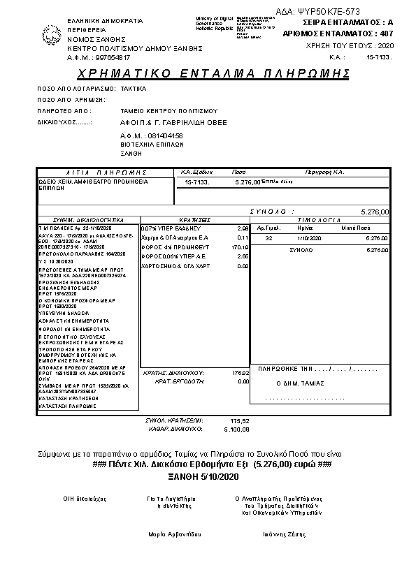 Πρώτη σελίδα του εγγράφου