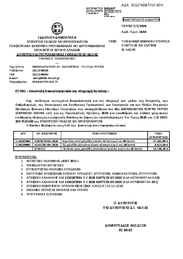 Πρώτη σελίδα του εγγράφου