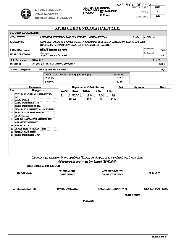 Πρώτη σελίδα του εγγράφου