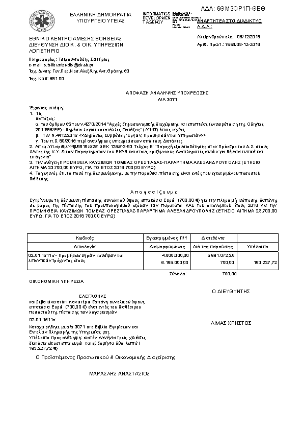 Πρώτη σελίδα του εγγράφου