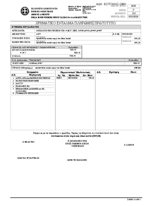 Πρώτη σελίδα του εγγράφου