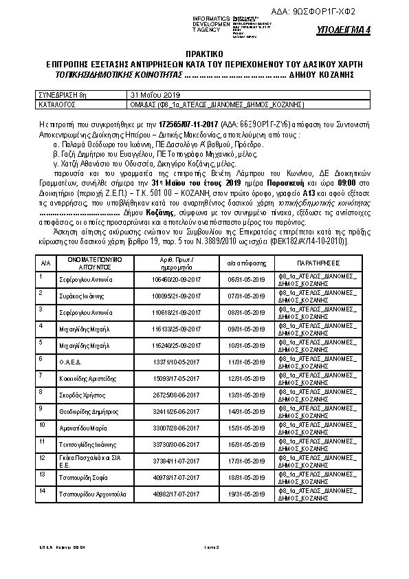 Πρώτη σελίδα του εγγράφου