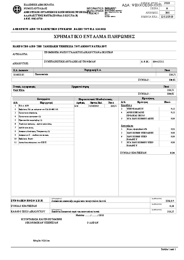 Πρώτη σελίδα του εγγράφου