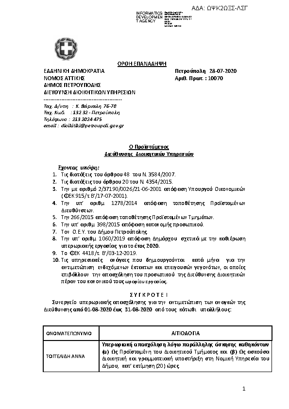 Πρώτη σελίδα του εγγράφου