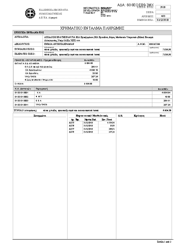 Πρώτη σελίδα του εγγράφου