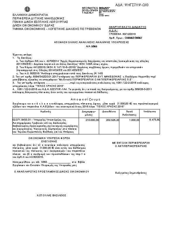 Πρώτη σελίδα του εγγράφου