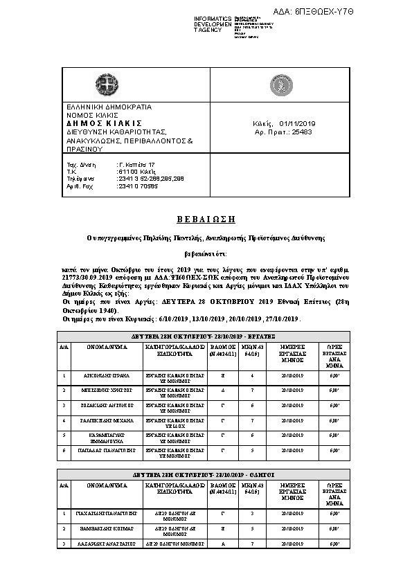Πρώτη σελίδα του εγγράφου
