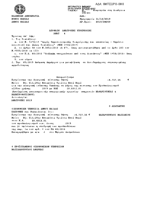 Πρώτη σελίδα του εγγράφου