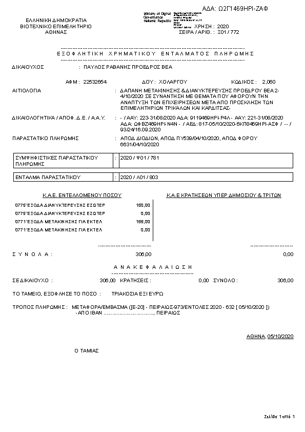 Πρώτη σελίδα του εγγράφου